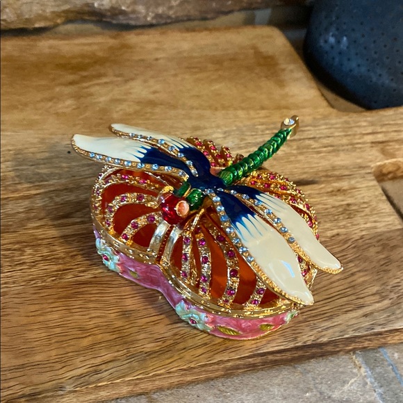 Jeweled Dragonfly Trinket Box - Picture 1 of 2